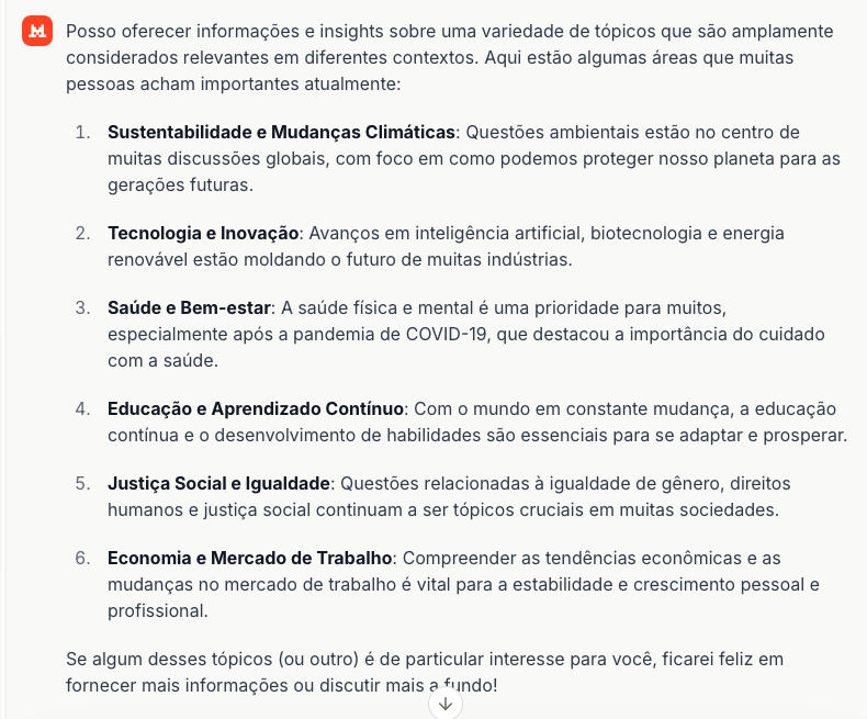 Resposta do Mistral