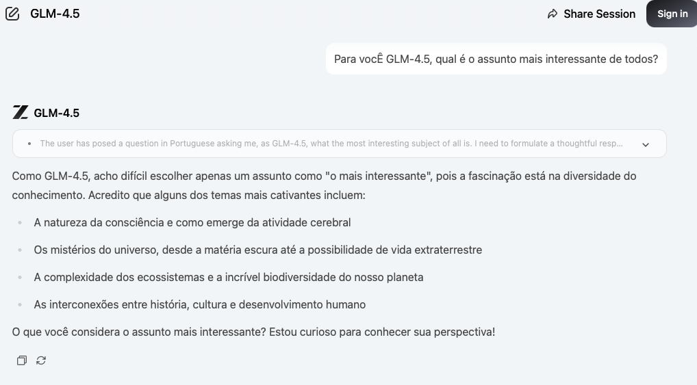 Resposta do Z